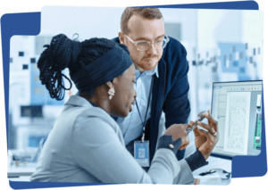 Two people addressing product failure at inYantra