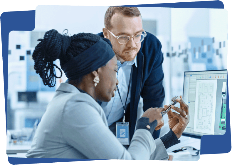 Two people addressing product failure at inYantra